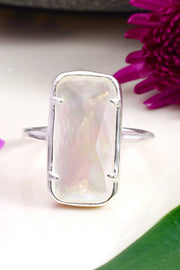 Mother Of Pearl Rectangle Ring - SF