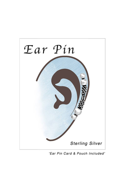 Sterling Silver Bali Ear Ear Pin - SS