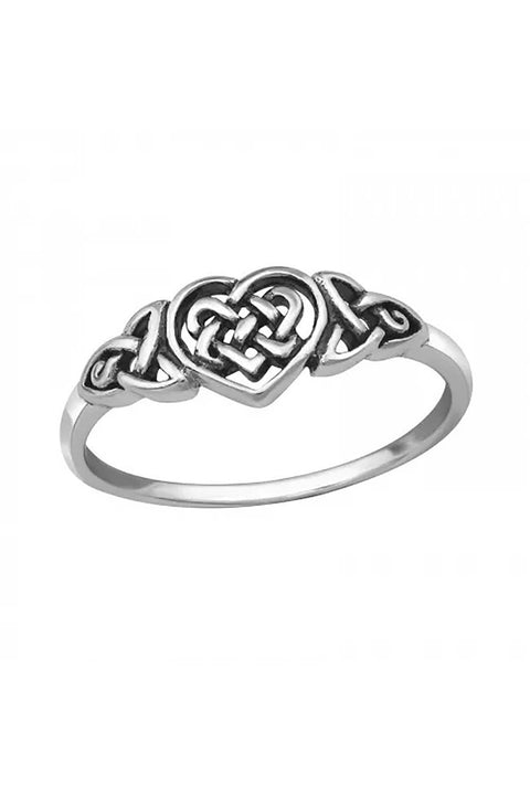 Sterling Silver Celtic Heart Ring - SS