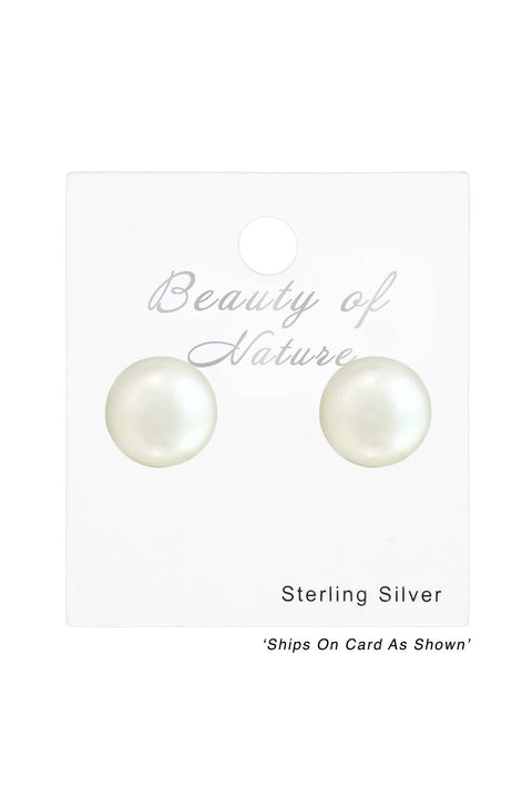 Synthetic Pearl 6mm Ear Studs - SS