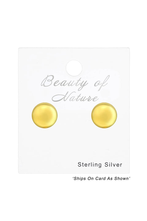 Sterling Silver Ball 4mm Ear Studs - VM