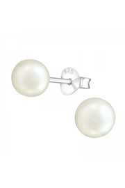 Synthetic Pearl 6mm Ear Studs - SS