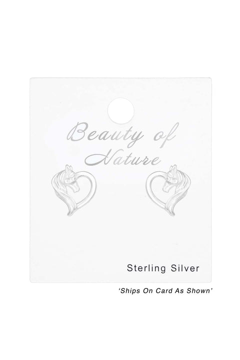 Premium Sterling Silver Horse Lover Ear Studs - SS
