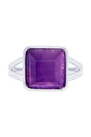 Amethyst Square Cut Ring - SF