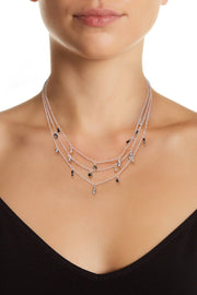 Austrian Crystal Multi Strand Layered Necklace - SF