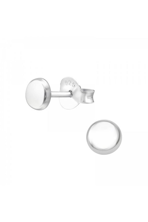 Sterling Silver Round Ear Studs - SS