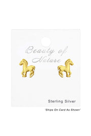 Sterling Silver Horse Ear Studs - VM