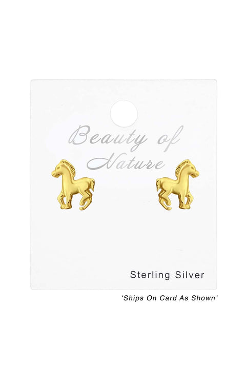 Sterling Silver Horse Ear Studs - VM