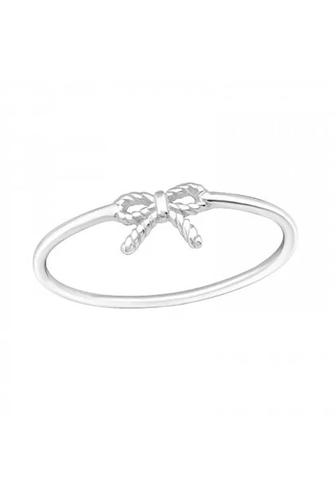 Sterling Silver Small Bow Knot Ring - SS