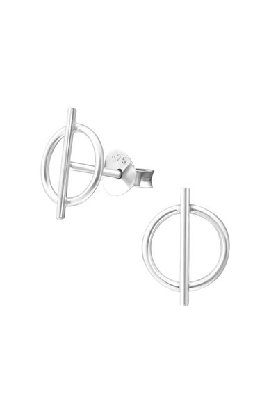 Sterling Silver Geometric Ear Studs - SS