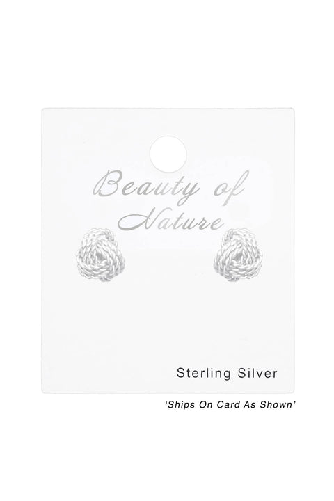 Sterling Silver Knot Ear Studs - SS