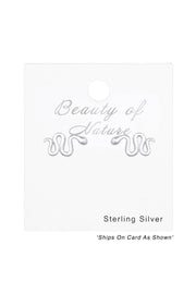 Sterling Silver Snake Ear Studs - SS