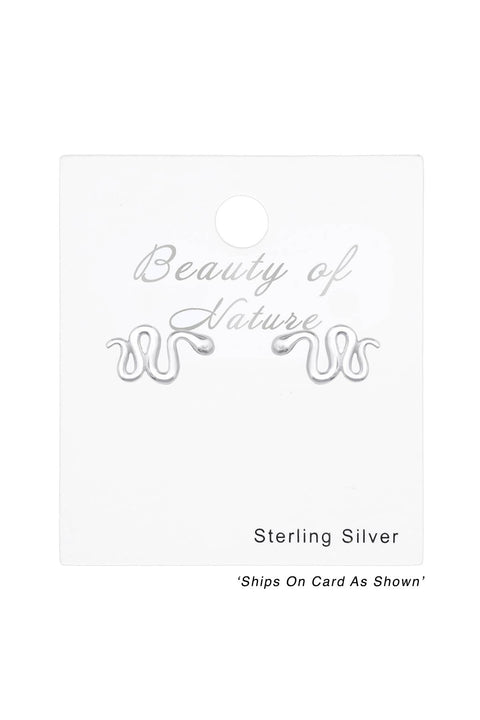 Sterling Silver Snake Ear Studs - SS