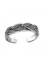 Sterling Silver Knot Adjustable Toe Ring - SS