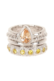 Cubic Zirconia Stack Ring Set - SF