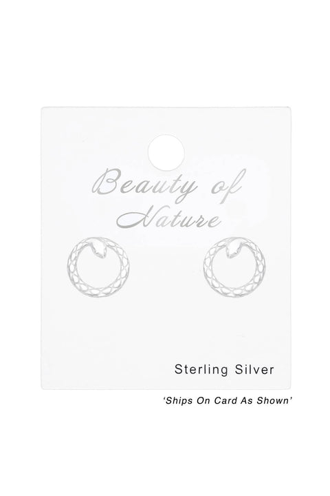 Sterling Silver Snake Ear Studs - SS