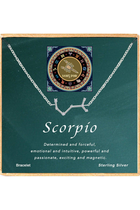 Sterling Silver Scorpio Constellation Bracelet - SS