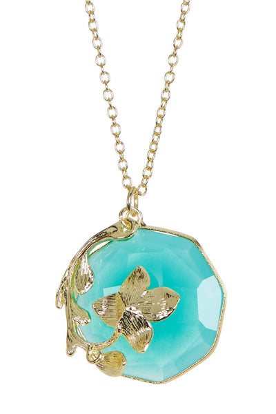 Amazonite Crystal Pendant Necklace - GF