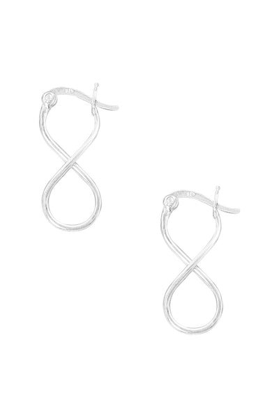 Sterling Silver Infinity Hoop Earrings - SS