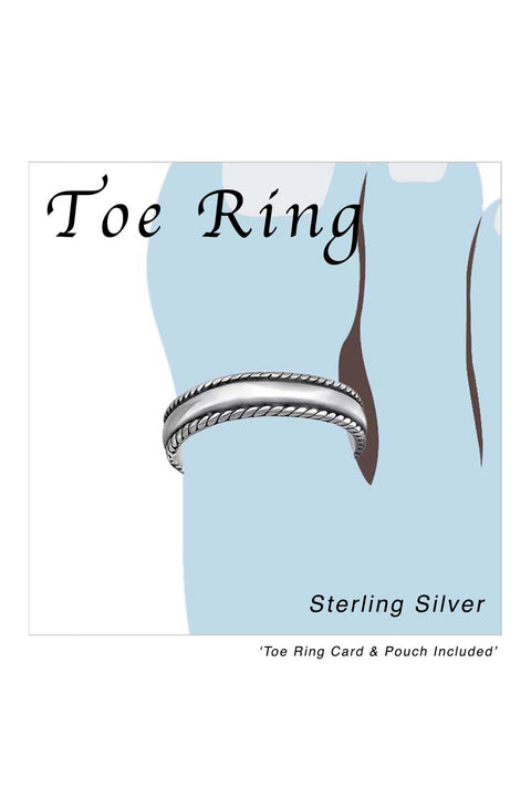 Sterling Silver Band Adjustable Toe Ring - SS