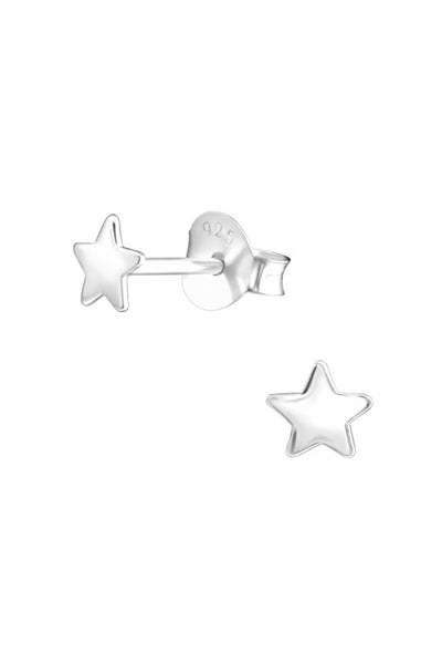 Sterling Silver Star Ear Studs - SS