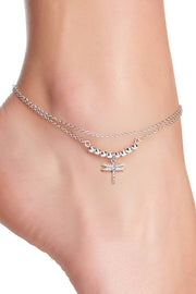 Dragonfly Charm & Double Strand Anklet - SF