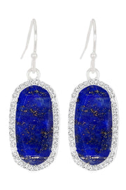 Lapis Halo Drop Earrings - SF