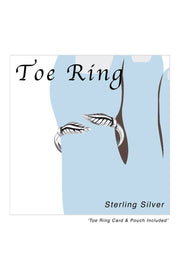 Sterling Silver Leaf Adjustable Toe Ring - SS