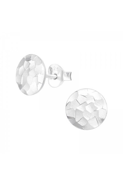 Sterling Silver Round Ear Studs - SS