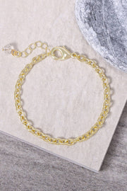 14k Gold Plated 4mm Cable Chain Bracelet - GP