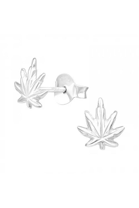 Sterling Silver Weed Ear Studs - SS