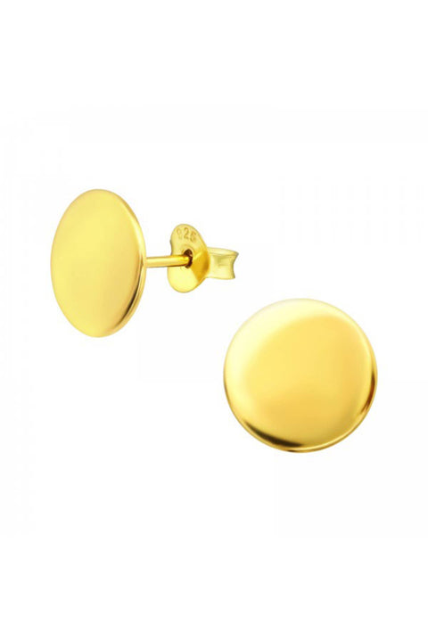 Sterling Silver Round Ear Studs - VM