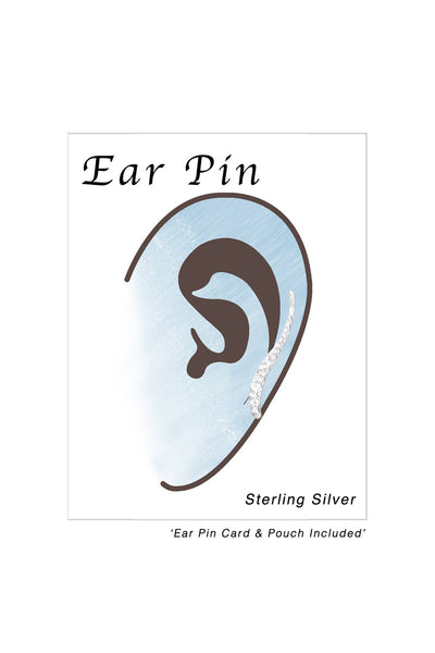 Sterling Silver Wave Ear Pin - SS