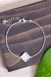 Mother Of Pearl Beaded Charm Bracelet - SF