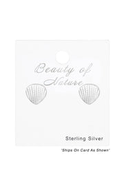 Sterling Silver Shell Ear Studs - SS