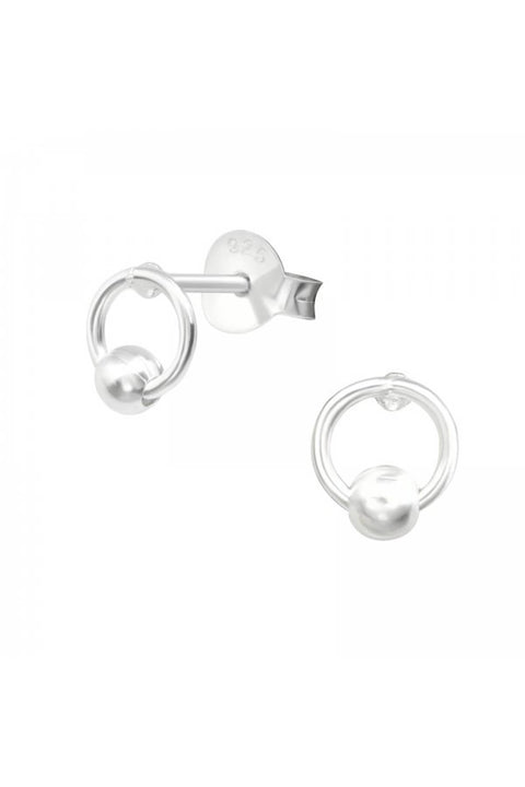 Sterling Silver Ring Ear Studs - SS