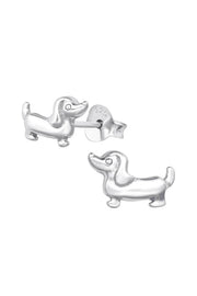 Sterling Silver Dog Ear Studs - SS