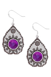 Amethyst Vintage Drop Earrings - SF