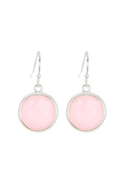 Rose Crystal Round Earrings - SF