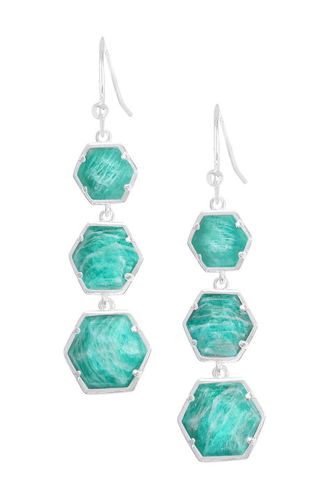 Amazonite Statement Earrings - SF